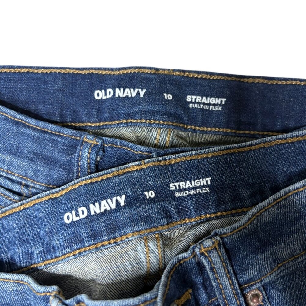 Old Navy Straight Leg Jeans Boys Size 10 Bundle of 2 - Picture 4 of 6